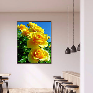 Yellow Rose 30x40cm(Canvas) full round drill diamond painting