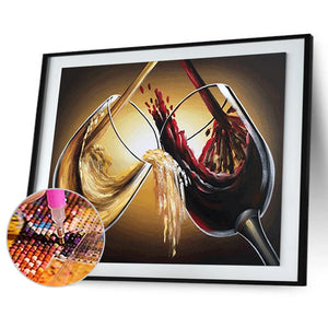 Wine Glass 40*30CM full round DRILL diamond painting