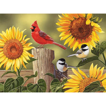 Load image into Gallery viewer, Sunflower Birds 40*30CM full round DRILL diamond painting
