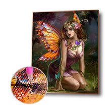 Load image into Gallery viewer, Butterfly Fairy Girl 30*40CM full round DRILL diamond painting
