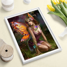 Load image into Gallery viewer, Butterfly Fairy Girl 30*40CM full round DRILL diamond painting
