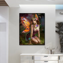 Load image into Gallery viewer, Butterfly Fairy Girl 30*40CM full round DRILL diamond painting
