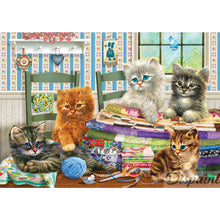 Load image into Gallery viewer, Table Cats 40*30CM full round DRILL diamond painting
