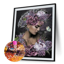 Load image into Gallery viewer, Flower Lady 30*40CM full round DRILL diamond painting
