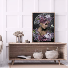 Load image into Gallery viewer, Flower Lady 30*40CM full round DRILL diamond painting
