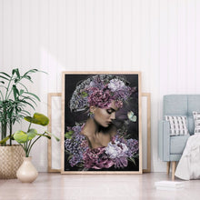 Load image into Gallery viewer, Flower Lady 30*40CM full round DRILL diamond painting
