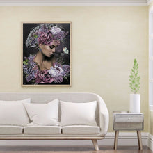 Load image into Gallery viewer, Flower Lady 30*40CM full round DRILL diamond painting
