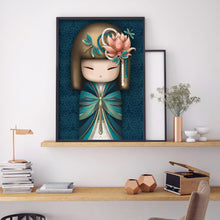 Load image into Gallery viewer, Kokeshi Doll 30*40CM full round DRILL diamond painting
