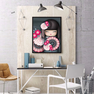 Kokeshi Doll 30*40CM full round DRILL diamond painting