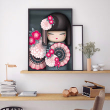 Load image into Gallery viewer, Kokeshi Doll 30*40CM full round DRILL diamond painting
