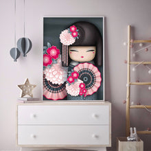 Load image into Gallery viewer, Kokeshi Doll 30*40CM full round DRILL diamond painting
