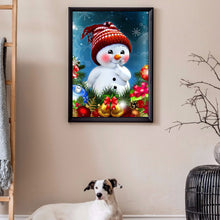 Load image into Gallery viewer, Red Cheeks Christmas Snowman 30*40CM full round DRILL diamond painting
