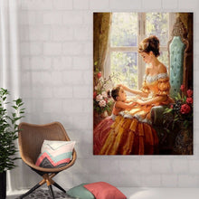 Load image into Gallery viewer, Mom And Girl 30*40cm(Canvas) Full Round Drill Diamond Painting
