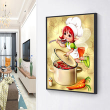 Load image into Gallery viewer, Cook Girl 30*40cm(Canvas) Full Round Drill Diamond Painting
