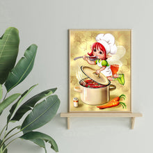 Load image into Gallery viewer, Cook Girl 30*40cm(Canvas) Full Round Drill Diamond Painting
