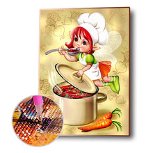 Load image into Gallery viewer, Cook Girl 30*40cm(Canvas) Full Round Drill Diamond Painting
