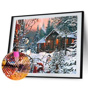 Snowy Scenery 40*30cm(Canvas) Full Round Drill Diamond Painting