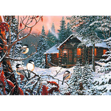 Load image into Gallery viewer, Snowy Scenery 40*30cm(Canvas) Full Round Drill Diamond Painting
