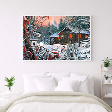 Load image into Gallery viewer, Snowy Scenery 40*30cm(Canvas) Full Round Drill Diamond Painting
