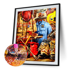 Load image into Gallery viewer, Fireman Uniform 30*40cm(Canvas) Full Round Drill Diamond Painting
