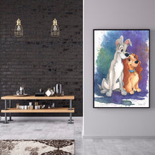 Load image into Gallery viewer, Two Dogs 30*40cm(Canvas) Full Round Drill Diamond Painting
