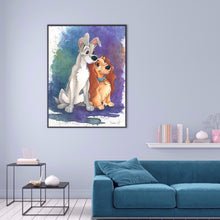 Load image into Gallery viewer, Two Dogs 30*40cm(Canvas) Full Round Drill Diamond Painting
