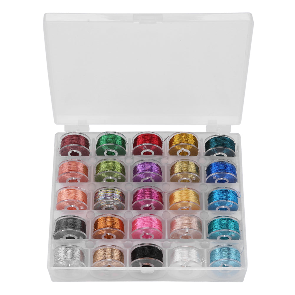 Embroidery Sewing Thread Polyester Sewing Machine Yarn Line Box (25 Colors)