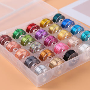 Embroidery Sewing Thread Polyester Sewing Machine Yarn Line Box (25 Colors)