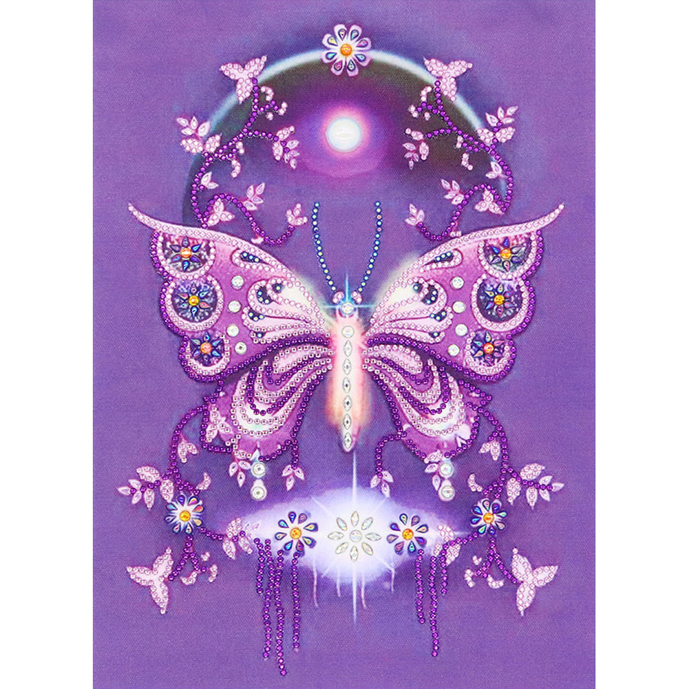 Butterfly 30*40cm(Canvas)  Beautiful Special Shaped Drill Diamond Painting