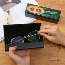 Load image into Gallery viewer, DIY Leather Diamond Painting Glasses Storage Case Mosaic Kit (Q35 Flower)

