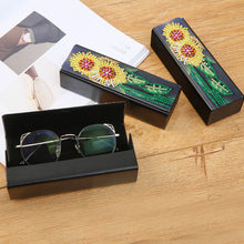 Load image into Gallery viewer, DIY Leather Diamond Painting Glasses Storage Case Mosaic Kit (Q35 Flower)
