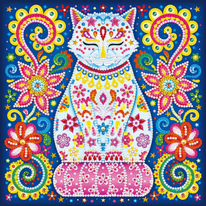 Cat 30*30cm(Canvas)  Beautiful Special Shaped Drill Diamond Painting