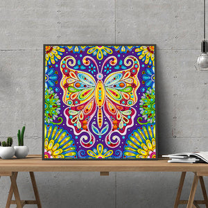 Butterfly 30*30cm(Canvas)  Beautiful Special Shaped Drill Diamond Painting