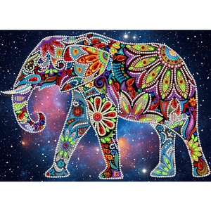 Elephant 30*40cm(Canvas)  Beautiful Special Shaped Drill Diamond Painting