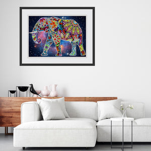 Elephant 30*40cm(Canvas)  Beautiful Special Shaped Drill Diamond Painting