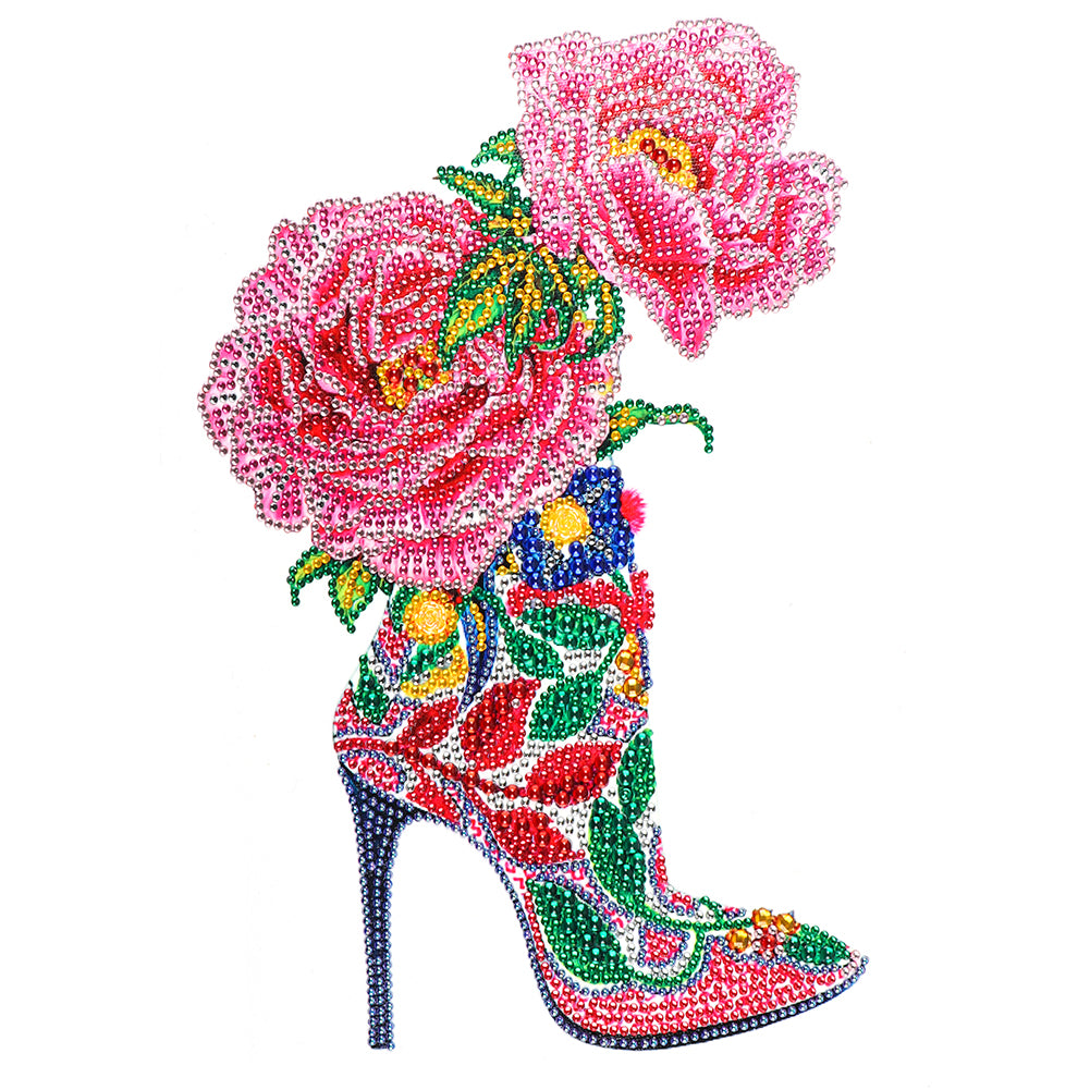 Blossom Shoes 30x40cm(canvas) partial special shaped drill diamond painting