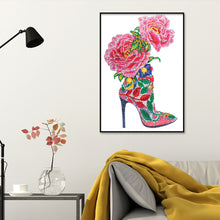 Load image into Gallery viewer, Blossom Shoes 30x40cm(canvas) partial special shaped drill diamond painting

