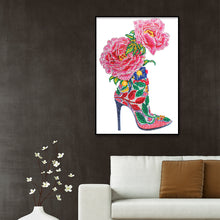 Load image into Gallery viewer, Blossom Shoes 30x40cm(canvas) partial special shaped drill diamond painting

