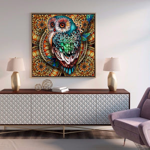 Owl 30*30cm(Canvas) Full Square Drill Diamond Painting