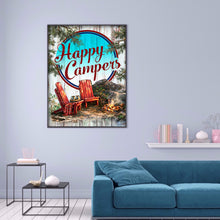 Load image into Gallery viewer, Happy Camping 30*40cm(Canvas) Full Round Drill Diamond Painting
