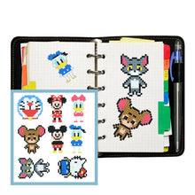 Load image into Gallery viewer, 8pcs Cartoon Animal Stickers Round Diamond Painting Kit DIY Phone Decor
