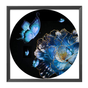 Flowers  Blue Love (50*50CM) 11CT stamped cross stitch