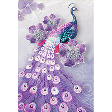 Load image into Gallery viewer, Peacock 30*40cm(Canvas)  Beautiful Special Shaped Drill Diamond Painting
