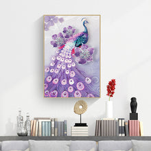 Load image into Gallery viewer, Peacock 30*40cm(Canvas)  Beautiful Special Shaped Drill Diamond Painting
