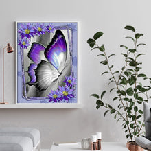 Load image into Gallery viewer, Purple Butterfly 30*40cm(Canvas) Full Round Drill Diamond Painting
