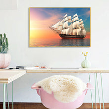 Load image into Gallery viewer, Sailing Ship 40*30cm(Canvas) Full Round Drill Diamond Painting
