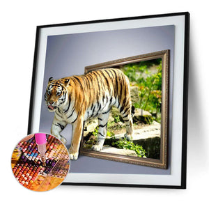 Tiger Animal 30x30cm(canvas) full round drill diamond painting