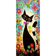 Load image into Gallery viewer, Cartoon Cat 50x110cm(canvas) full round drill diamond painting
