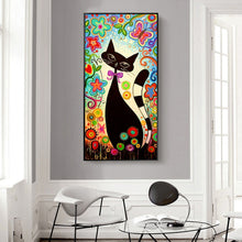 Load image into Gallery viewer, Cartoon Cat 50x110cm(canvas) full round drill diamond painting
