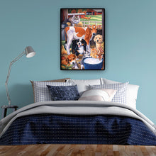 Load image into Gallery viewer, Barn Cow Dog Cat 30x40cm(canvas) full round drill diamond painting
